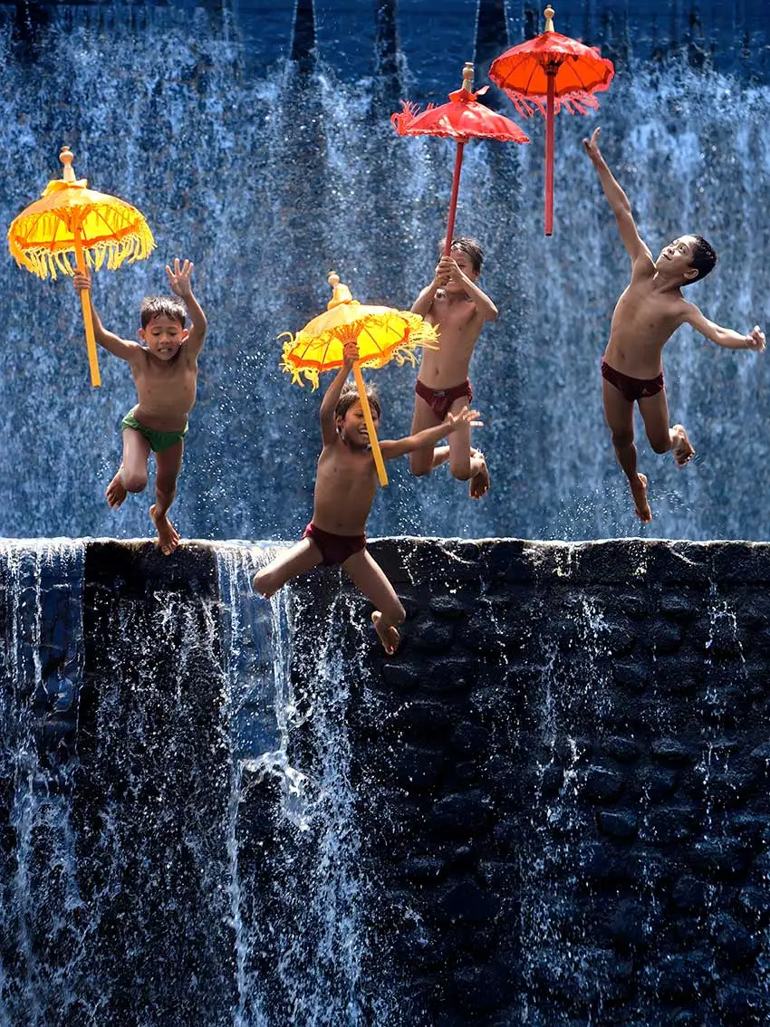 Balinese kids having fun
