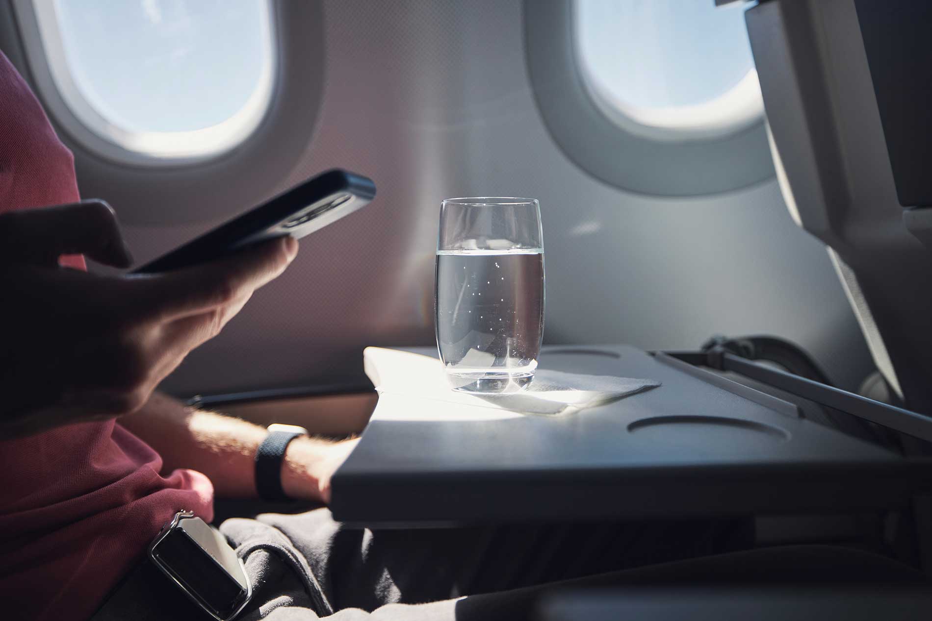 stay hydrated on long-haul flights