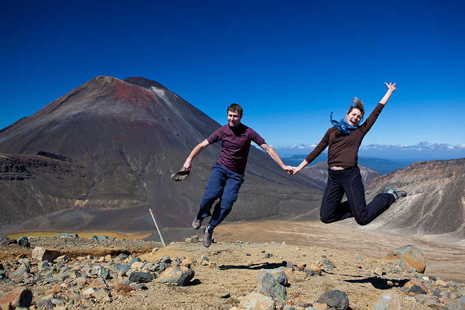 Hiking Tongariro National Park New Zealand